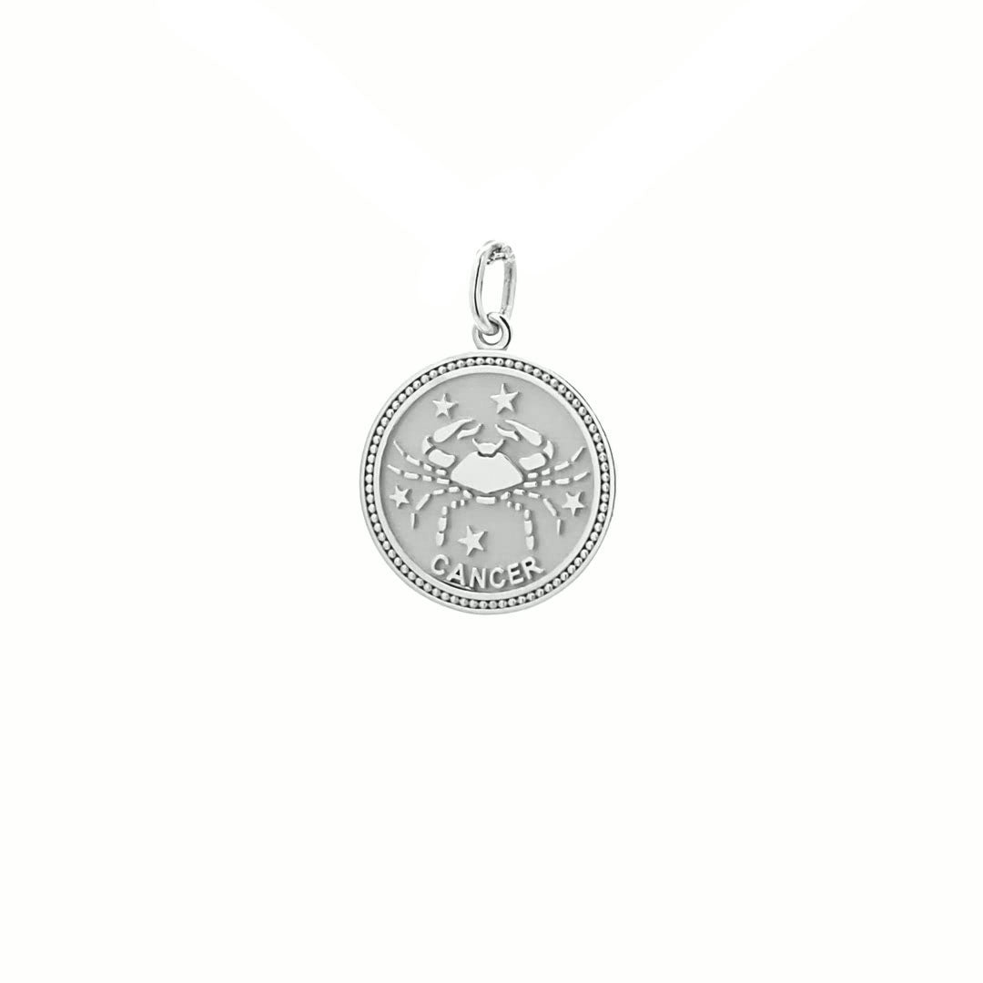 14K  Gold 18mm Zodiac Sign Cancer Pendant - dagatchi.com