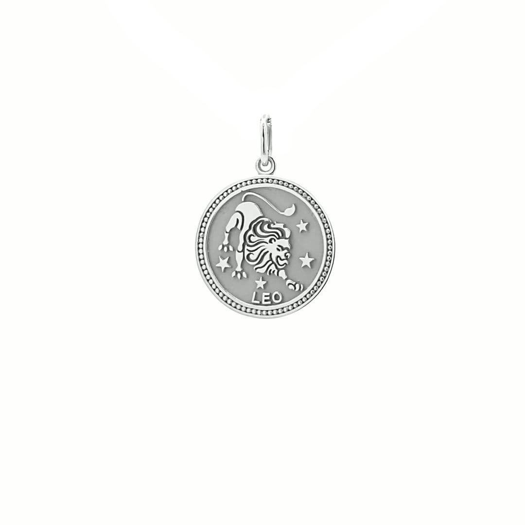 14K  Gold 18mm Zodiac Sign Leo Pendant - dagatchi.com