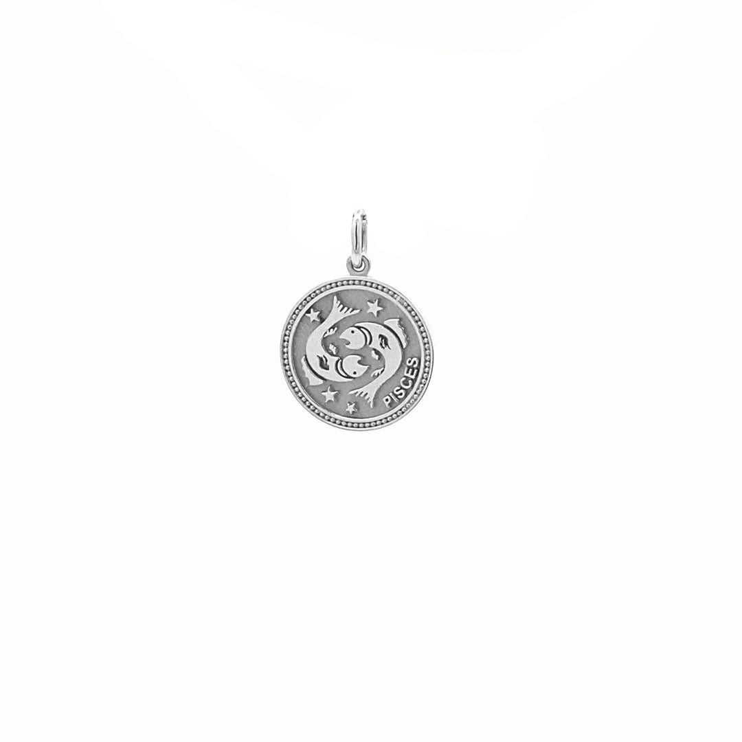 14K Gold 13mm Zodiac Sign Pisces Pendant - dagatchi.com
