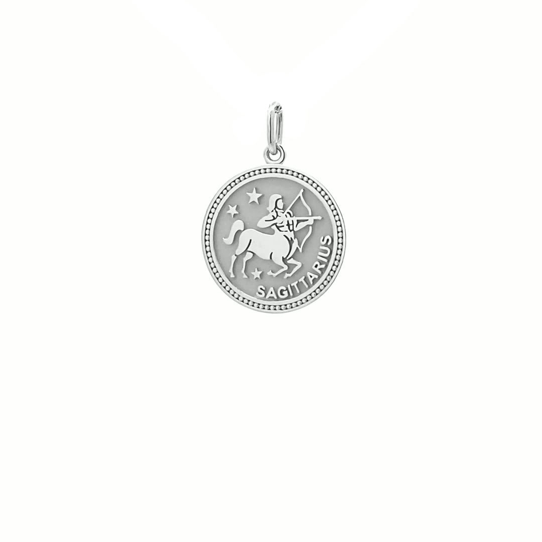 14K  Gold 18mm Zodiac Sign Sagittarius Pendant - dagatchi.com