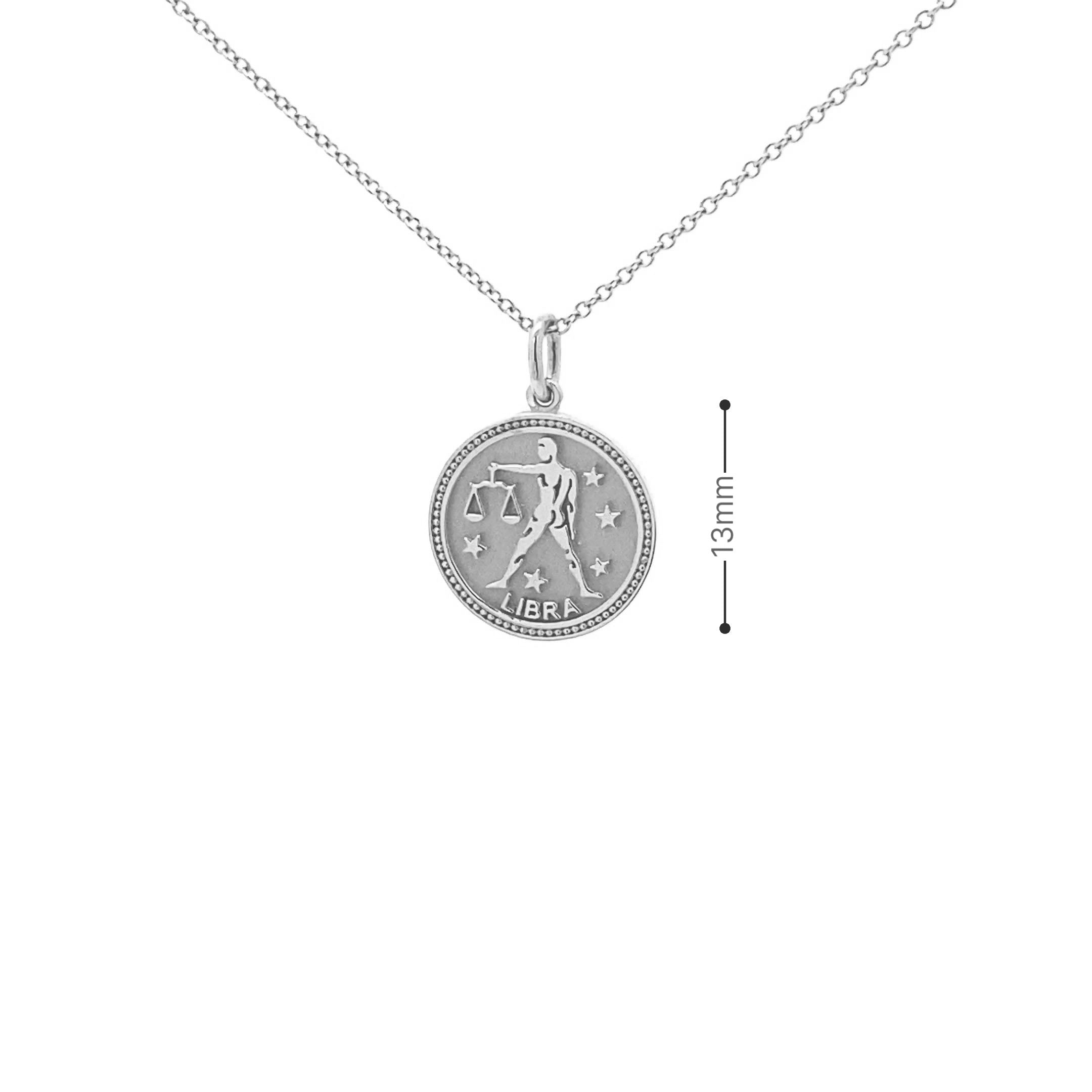 14K  Gold 13mm Zodiac Sign Libra Pendant - dagatchi.com