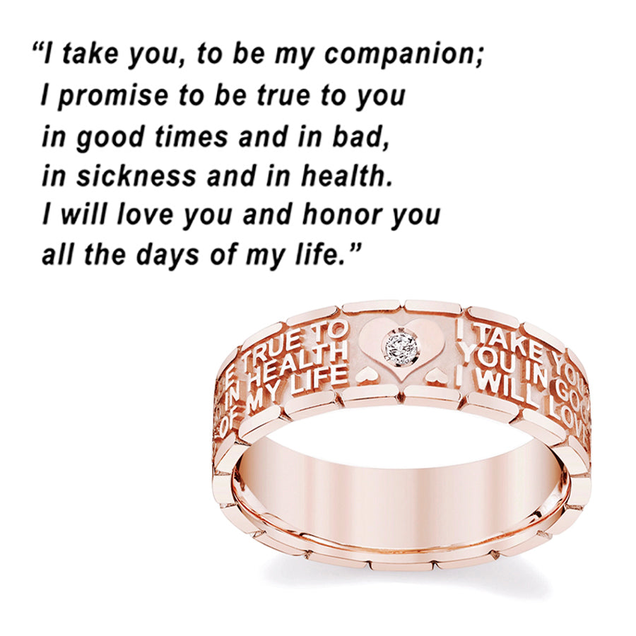 14K Gold Endless Love Ring for Women(0.03ct) - dagatchi.com