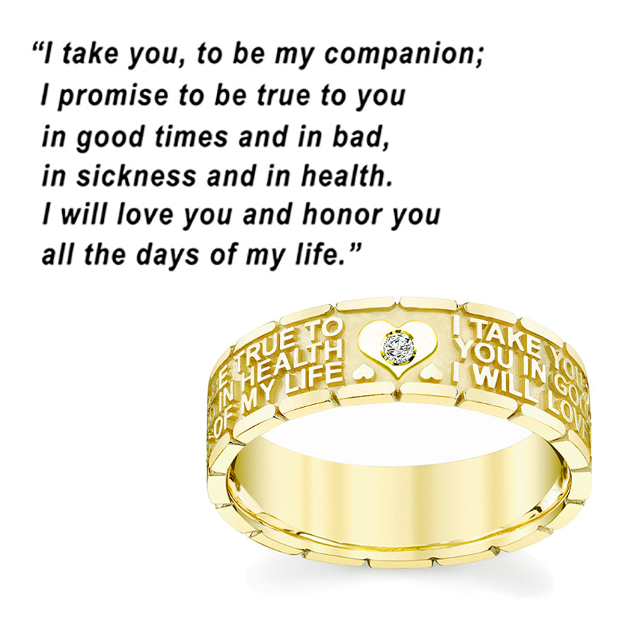 14K Gold Endless Love Ring for Women(0.03ct) - dagatchi.com