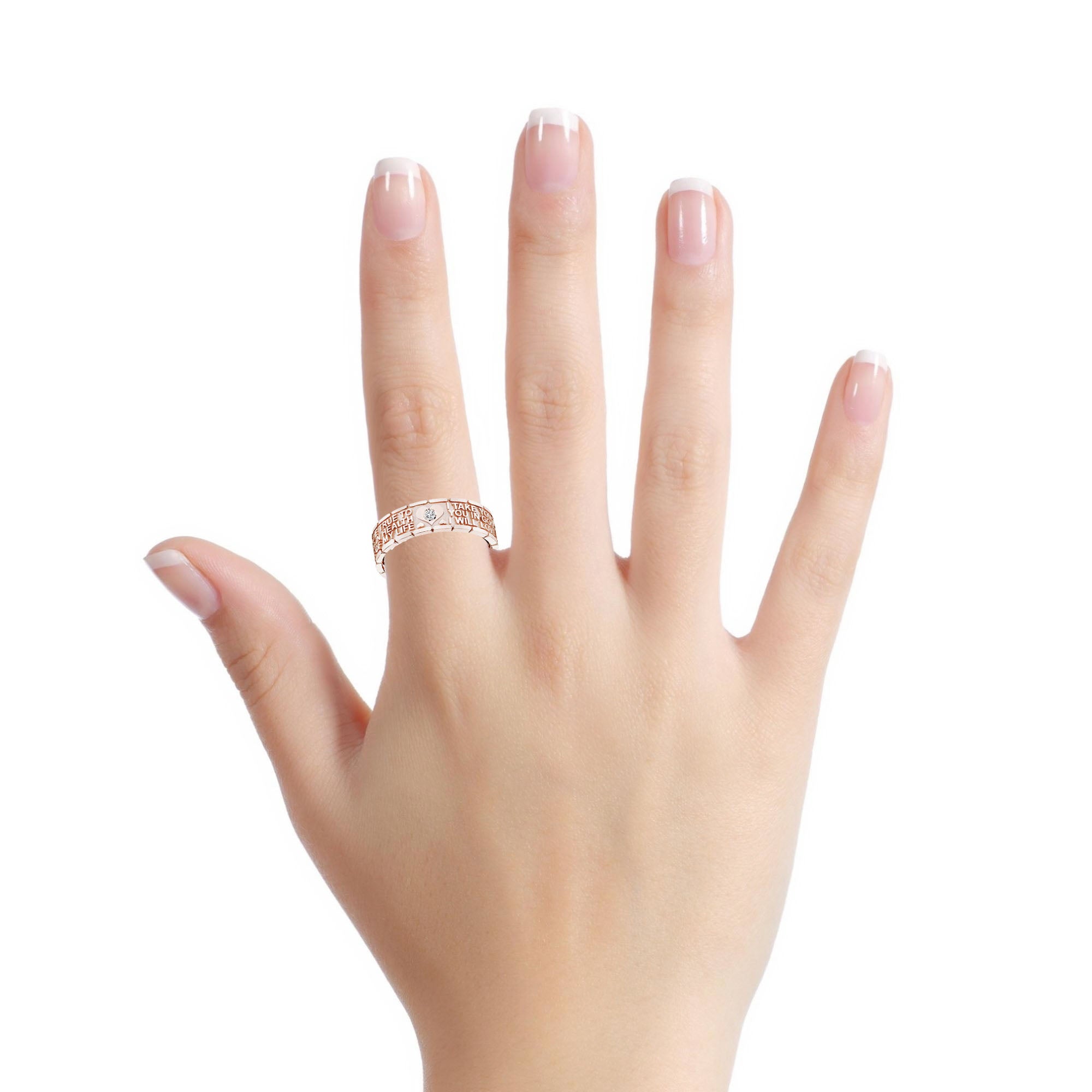14K Gold Endless Love Ring for Women(0.03ct) - dagatchi.com
