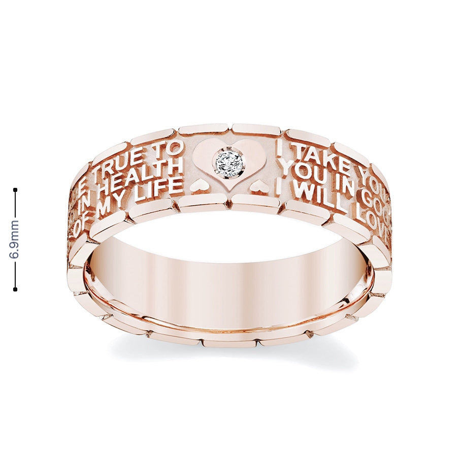14K Gold Endless Love Ring for Women(0.03ct) - dagatchi.com